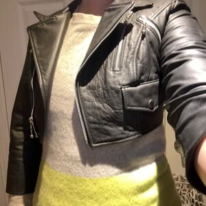 Vintage Made in Canada Cropped Moto Jacket M